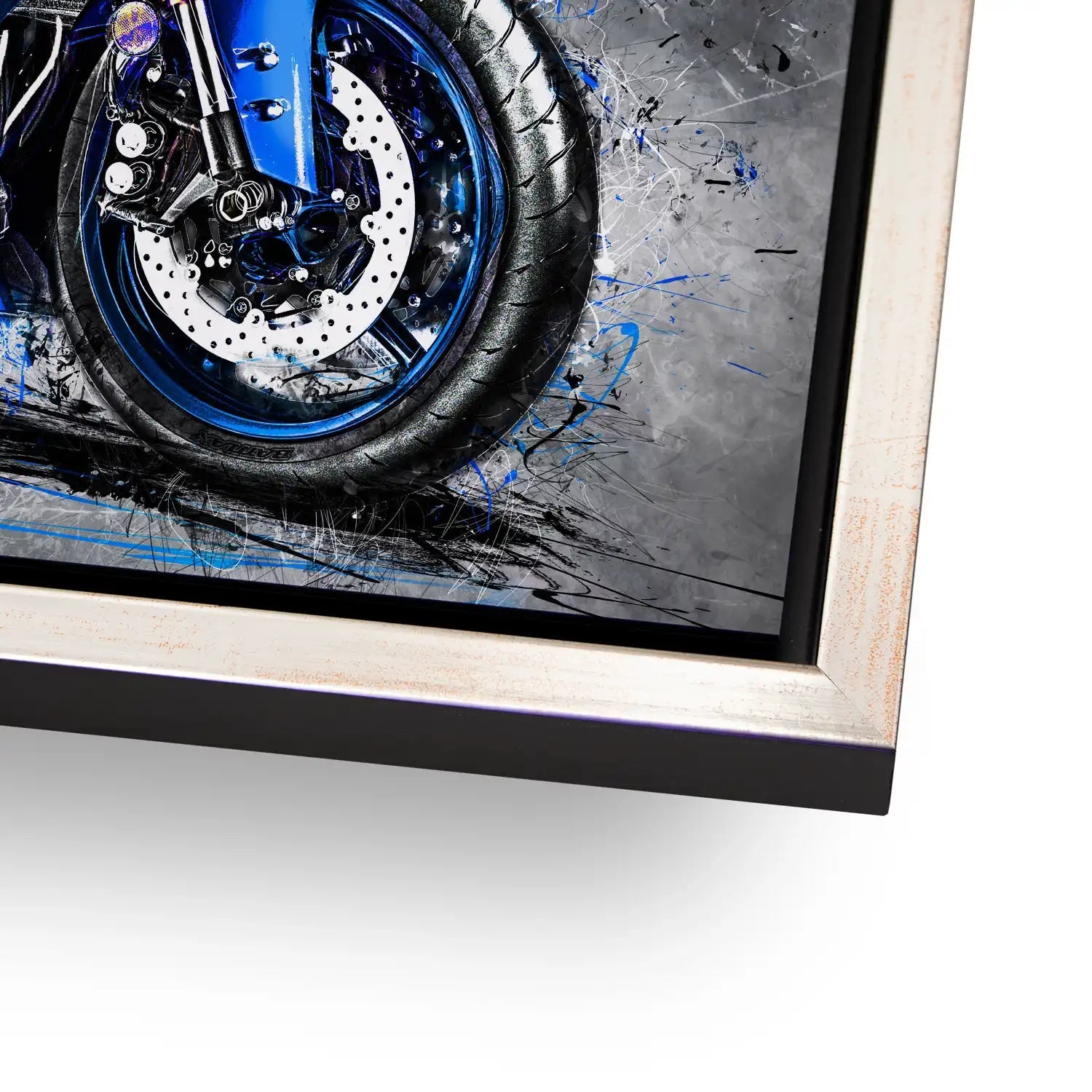 Yamaha R6 Abstrakt Blau AluDibond Bild INGALERIE