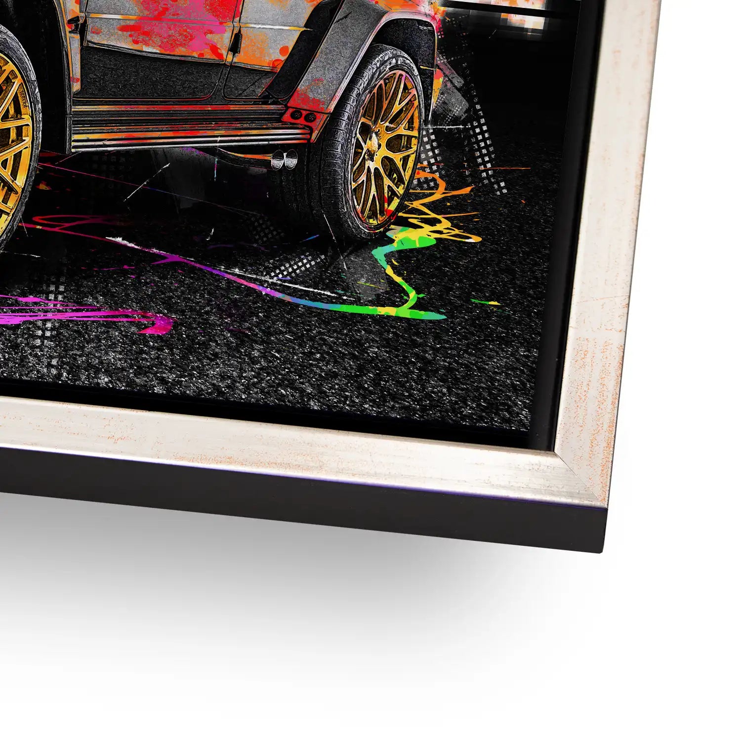 Mercedes G63 Abstrakt Color AluDibond Bild INGALERIE