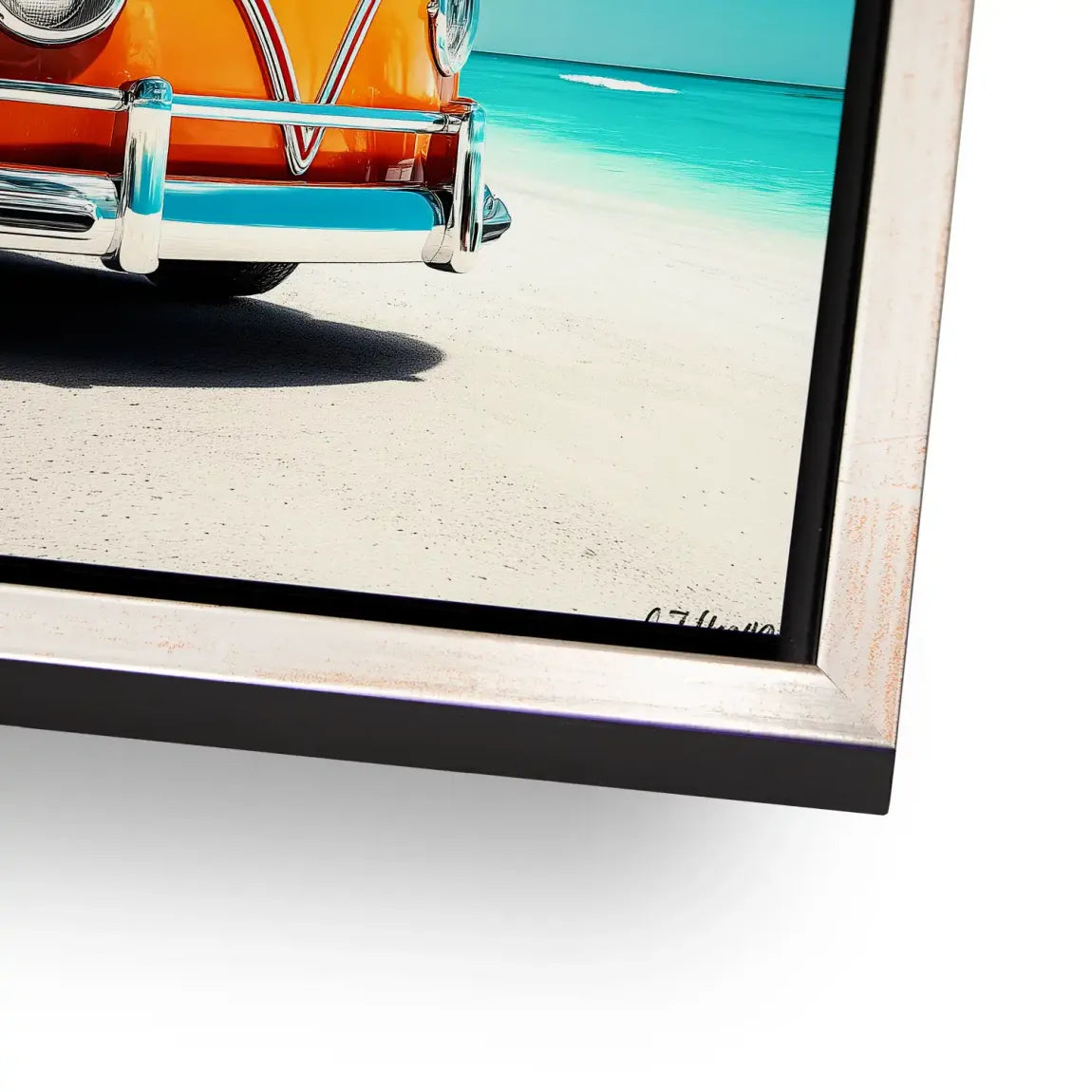 VW Bulli Beach AluDibond Bild INGALERIE