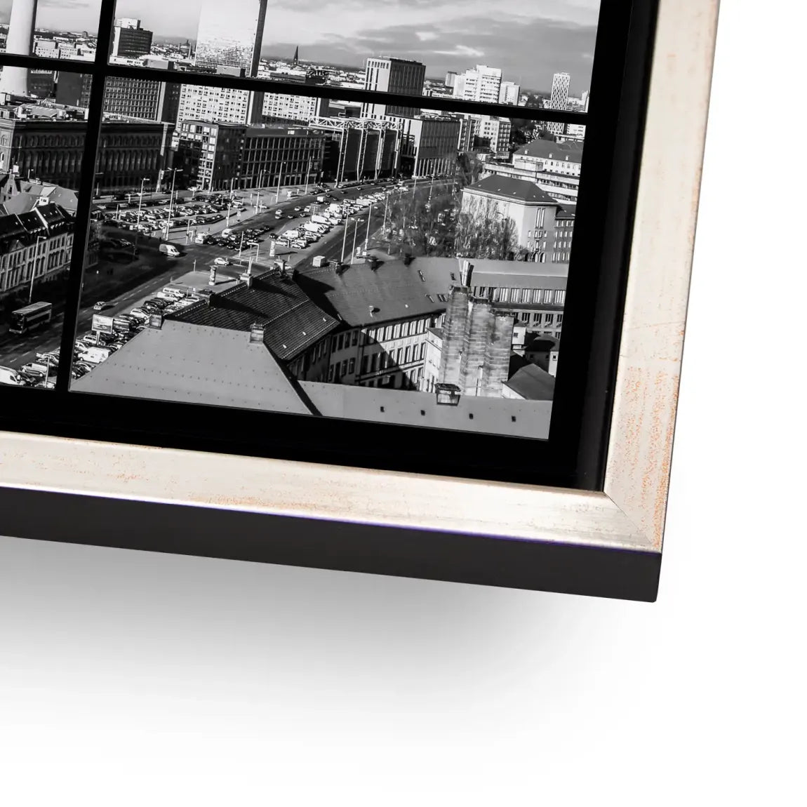 Berlin Skyline Noir AluDibond Bild