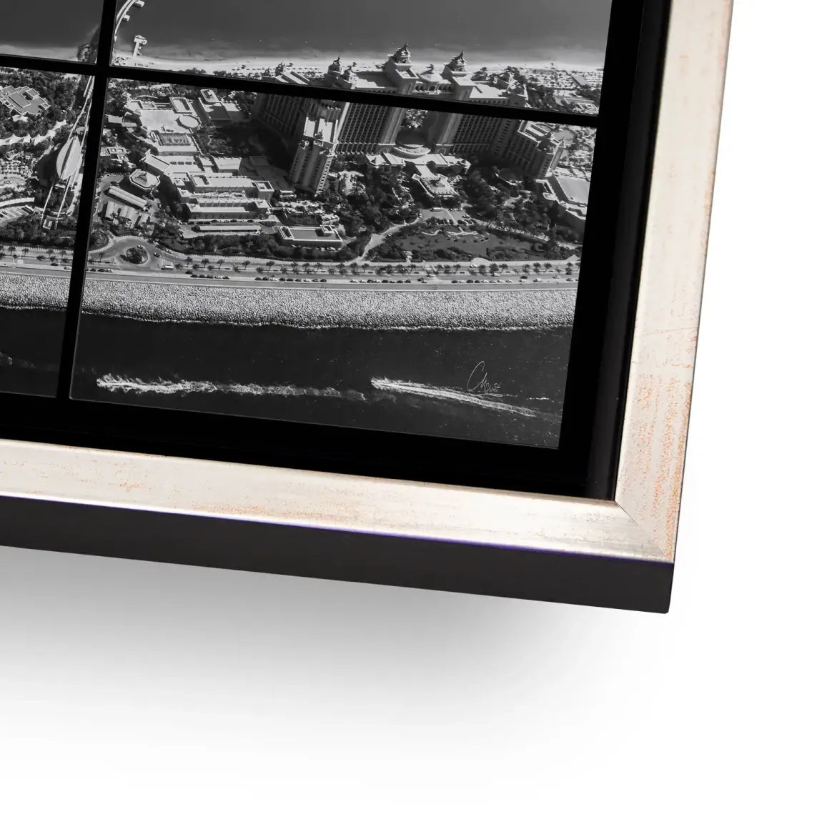 Palm View Dubai Noir AluDibond Bild