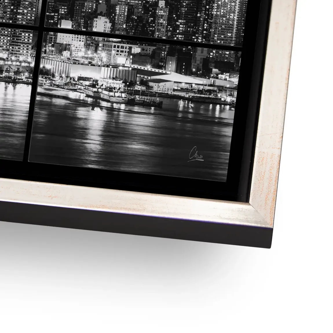 New York Black Skyline AluDibond Bild