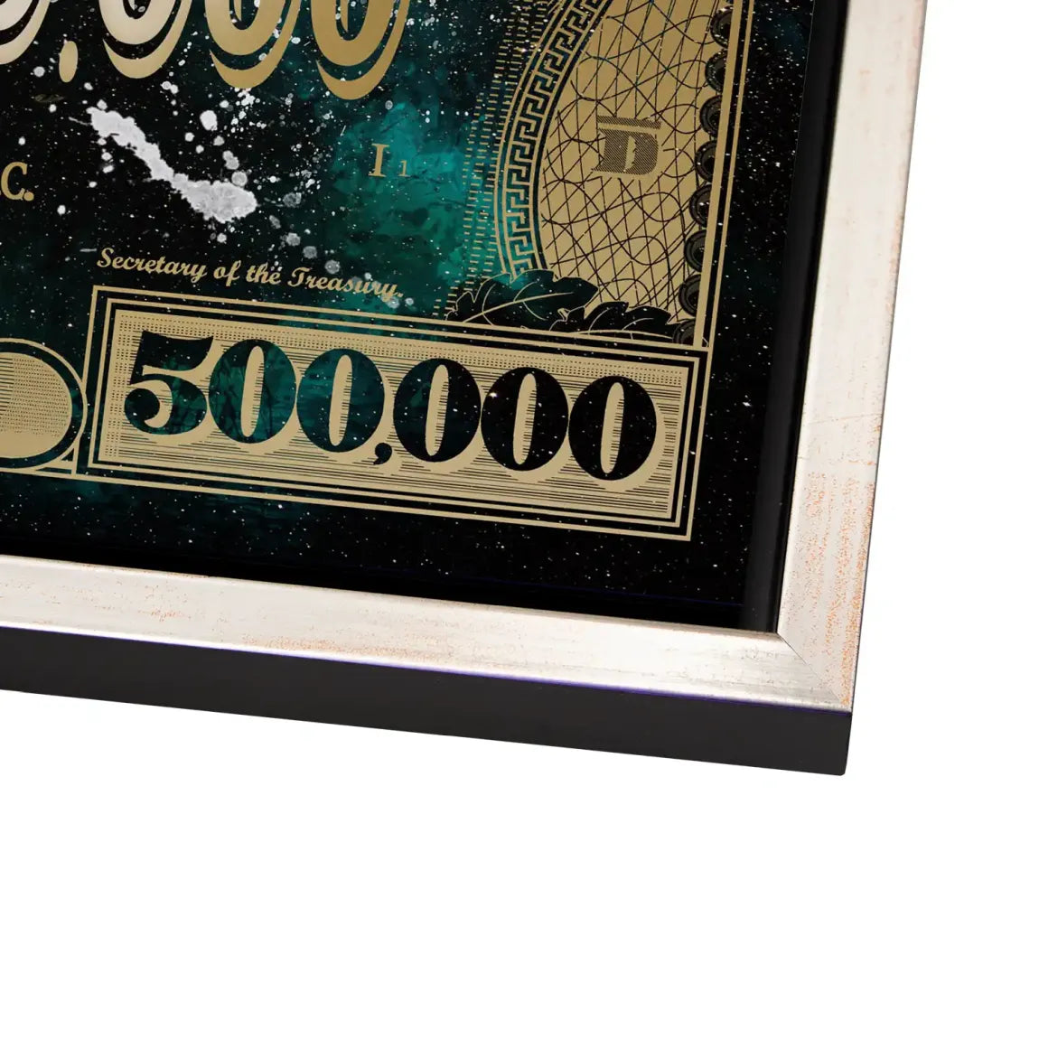 Donald & Daisy Duck Green Gold Pop Art Dollar AluDibond Bild INGALERIE