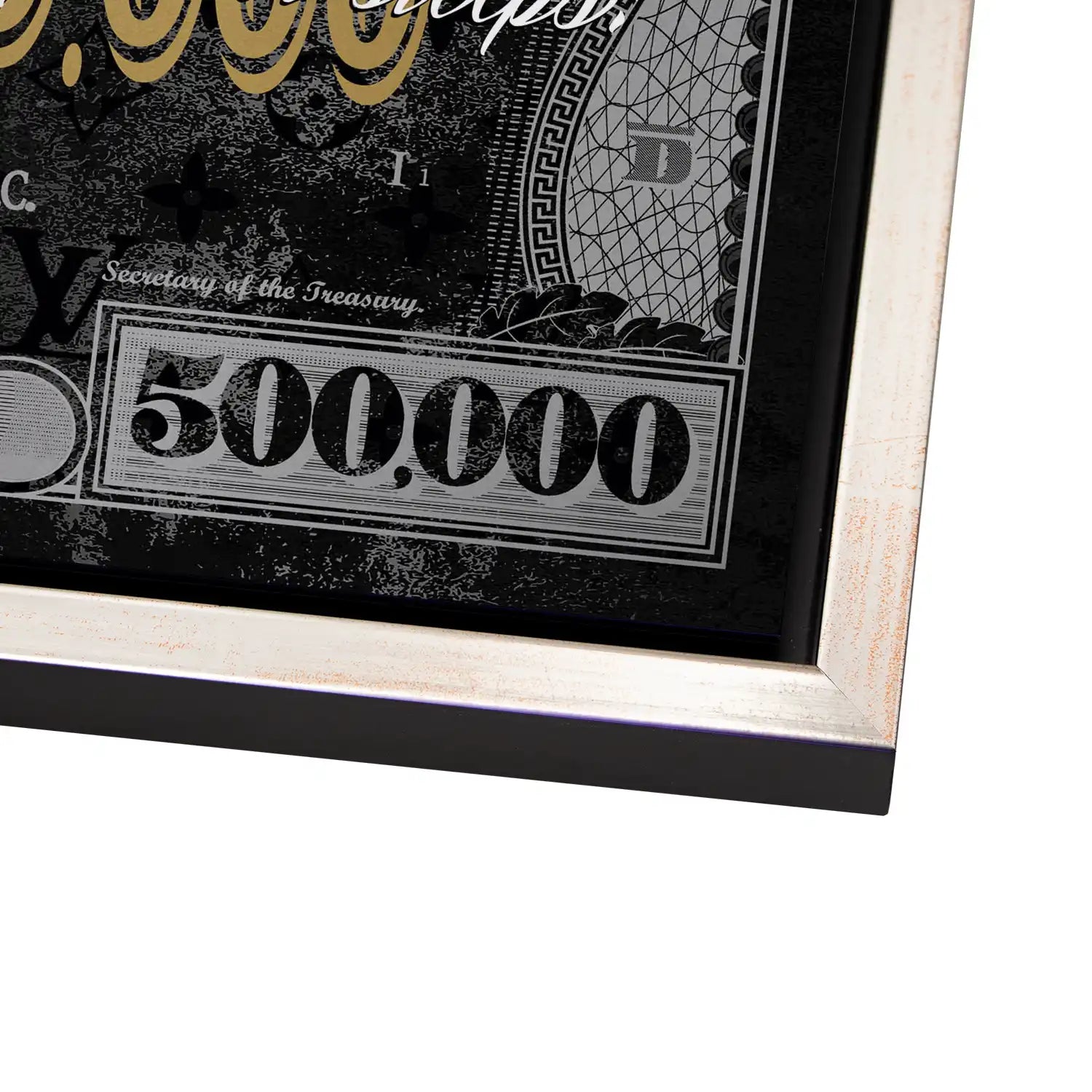 Dagobert Money Never Sleeps Dollar Black AluDibond Bild INGALERIE