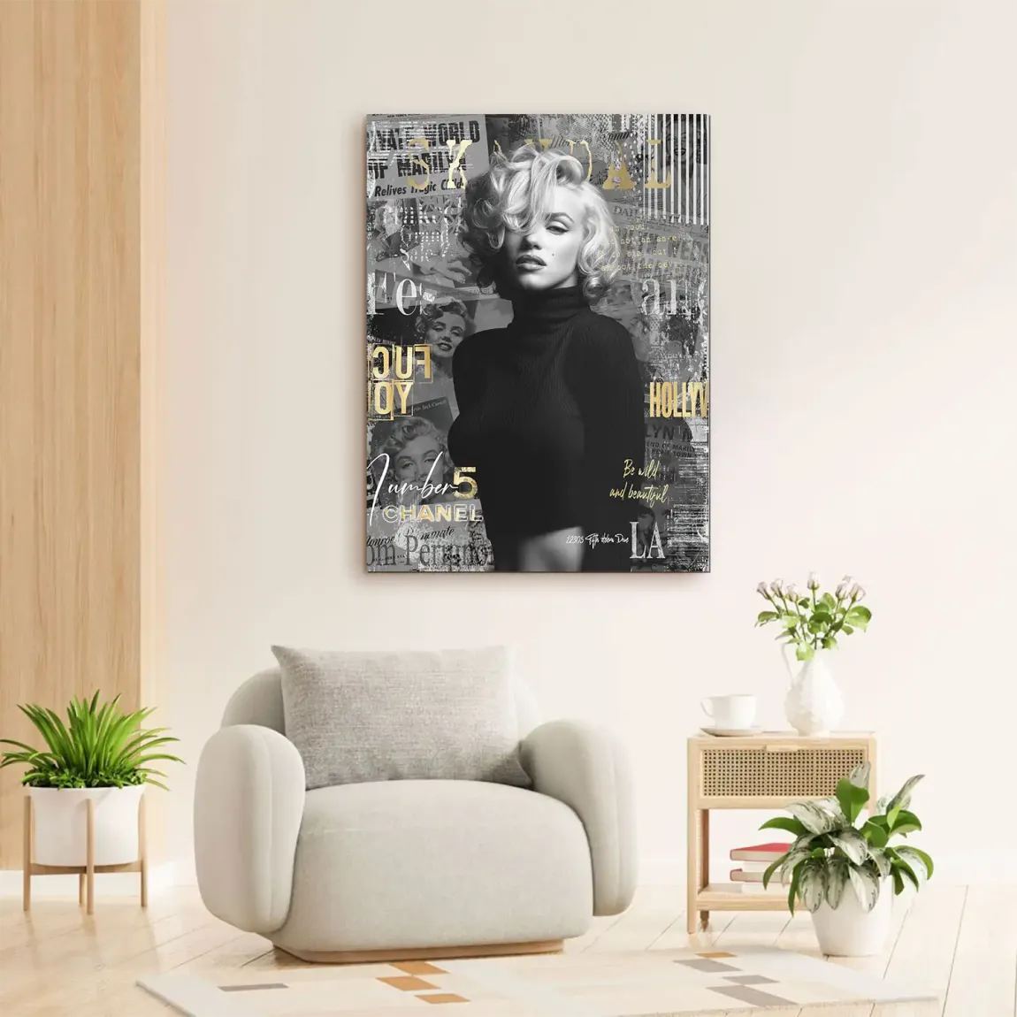 Marilyn Monroe Legend Alu Dibond Wandbild