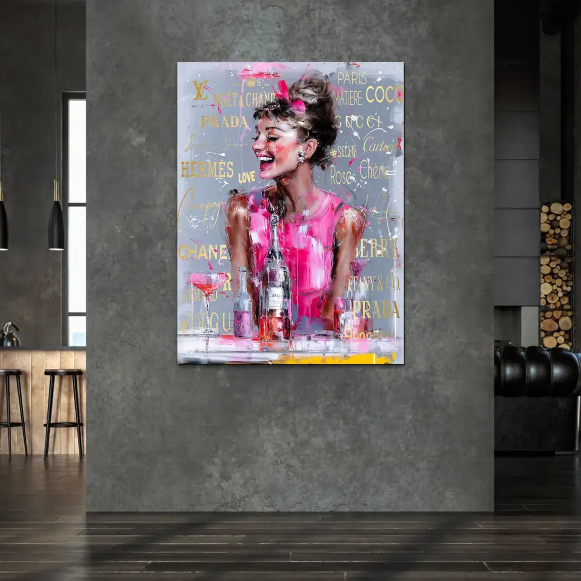 Audrey Pop Couture Alu Dibond Bild