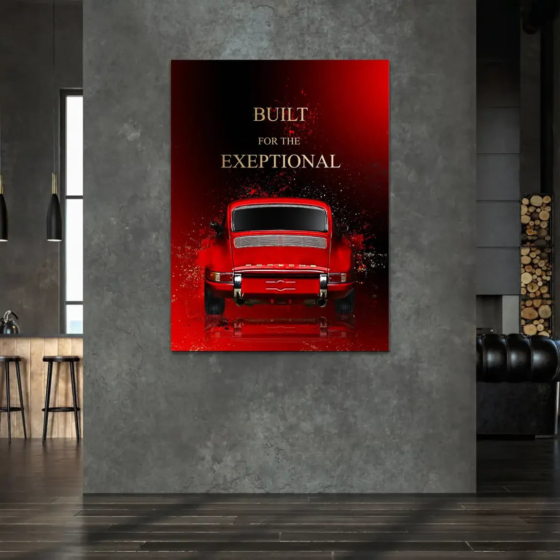 Red Legend 911 Retro Alu Dibond Bild