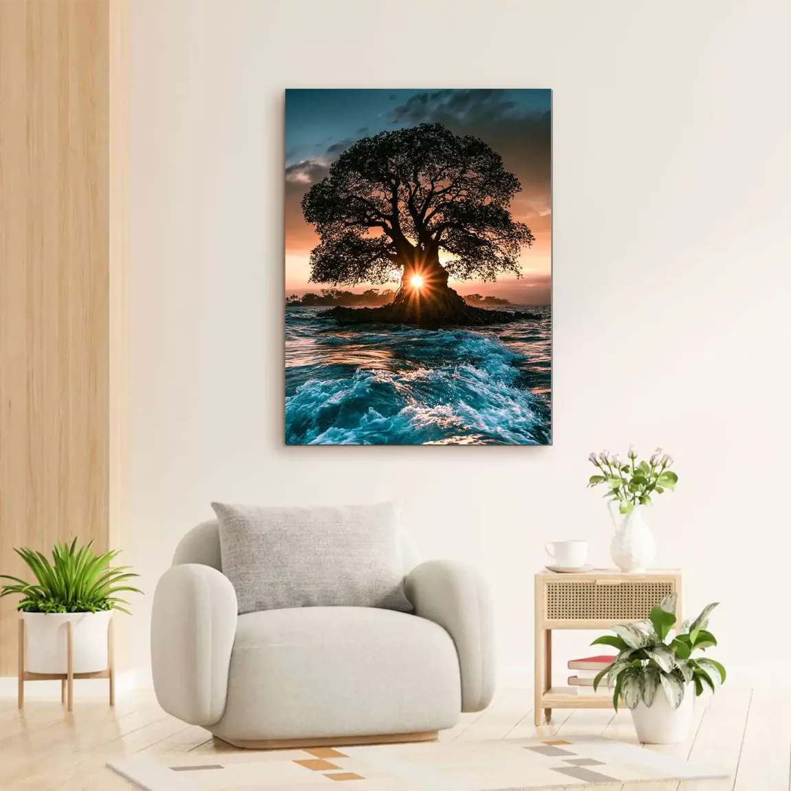Sonnenbaum Alu Dibond Wandbild