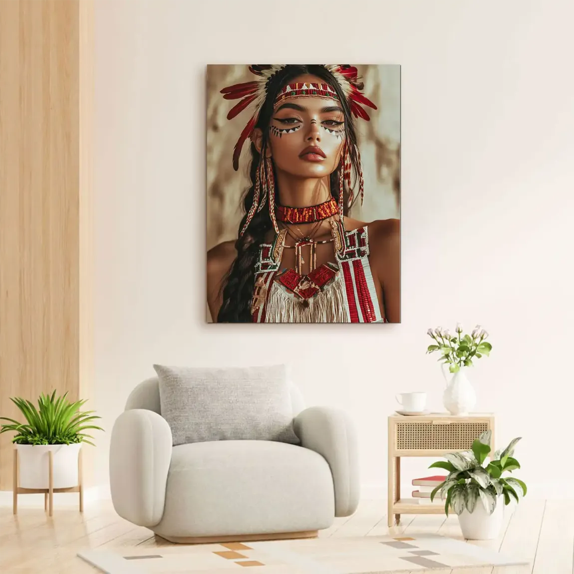 Die Indianerin Alu Dibond Wandbild