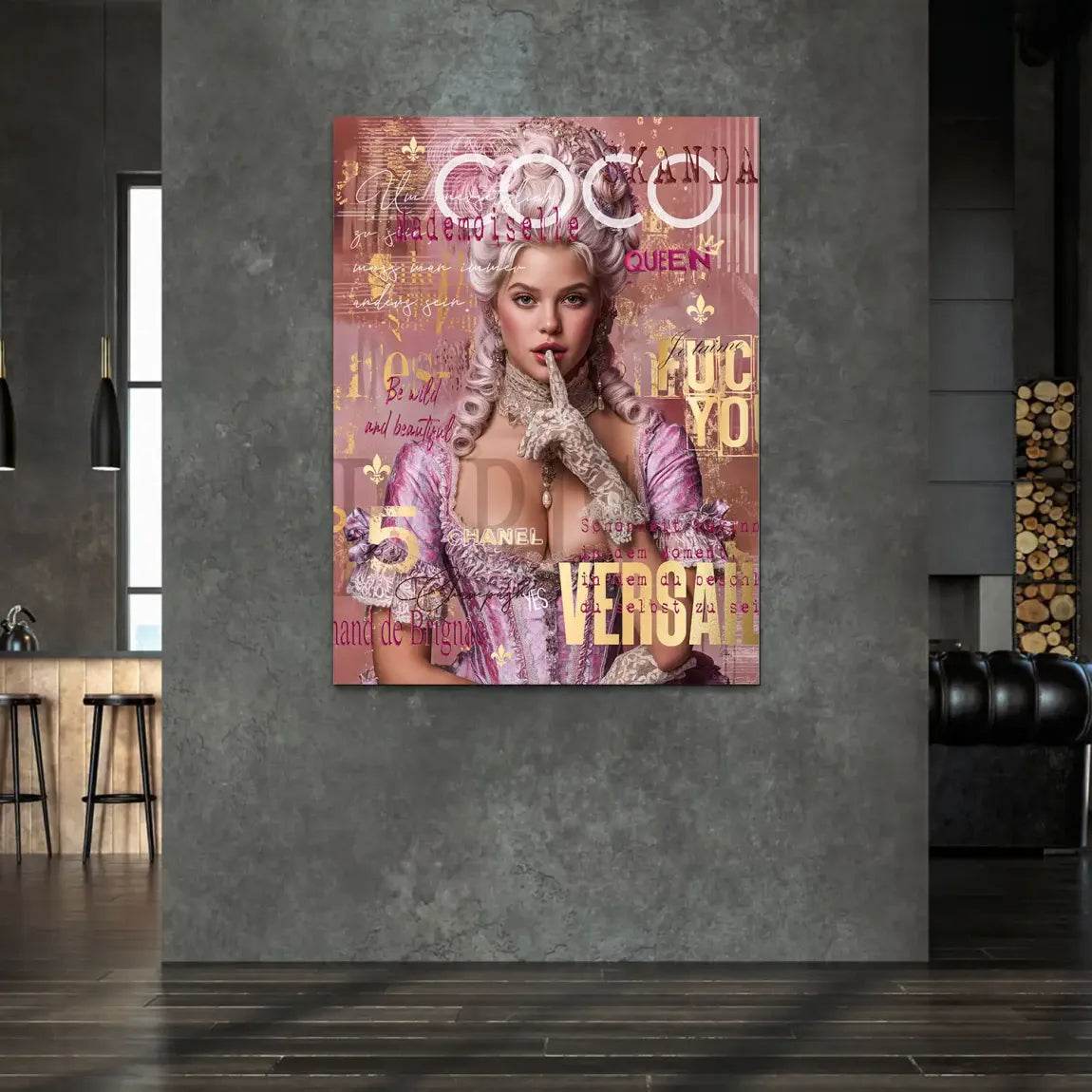 Marie Antoinette Popart Alu Dibond Bild