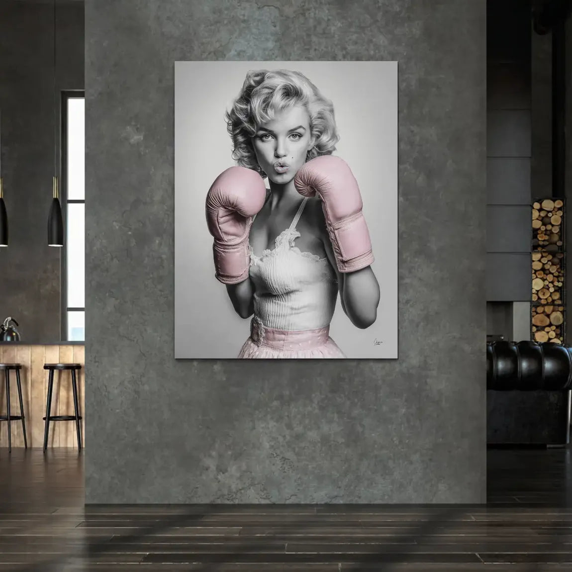 Marilyn Monroe Punch Alu Dibond Bild