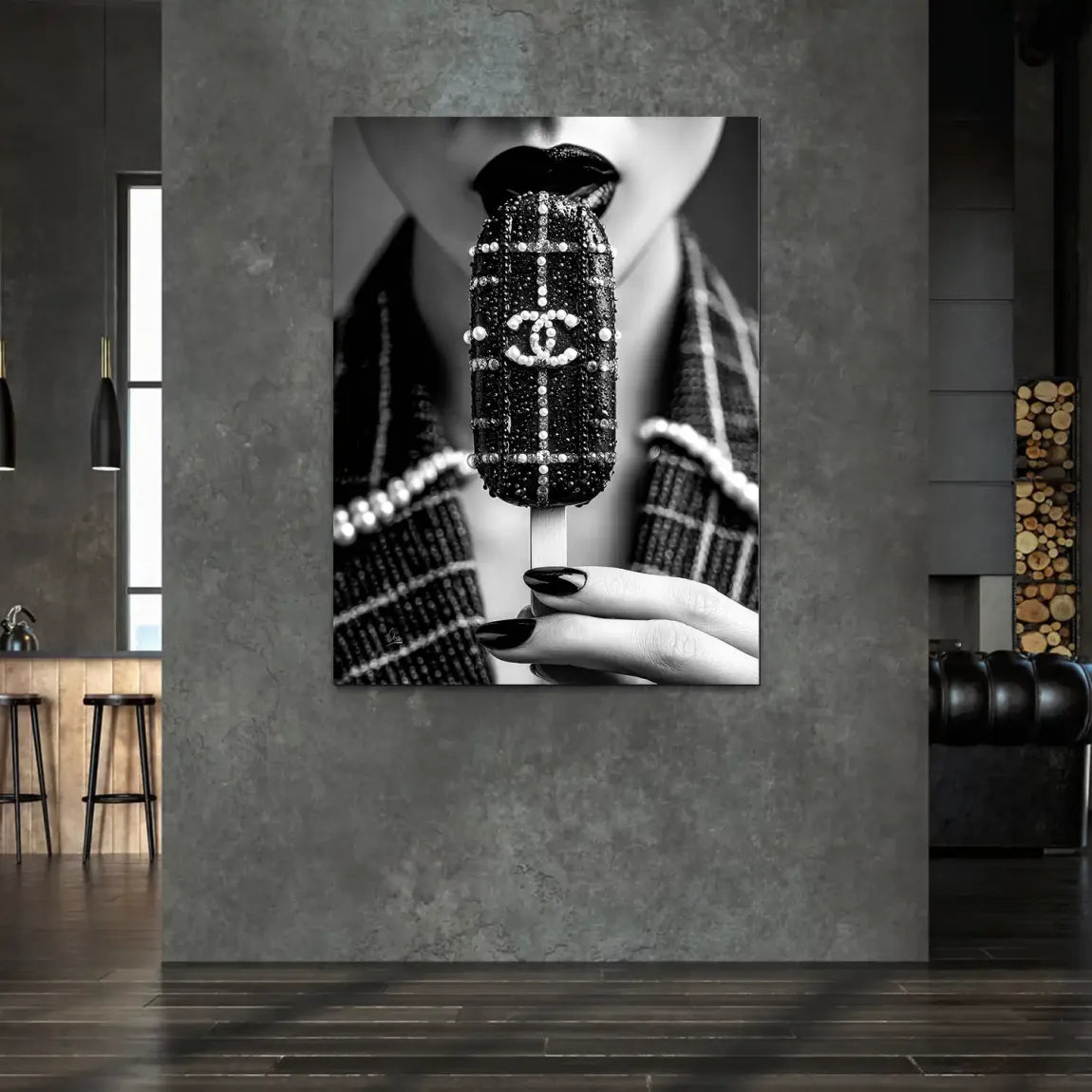 Noir Ice Couture Chanel Alu Dibond Bild