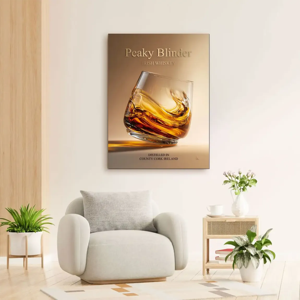 Peaky Whiskey Alu Dibond Wandbild