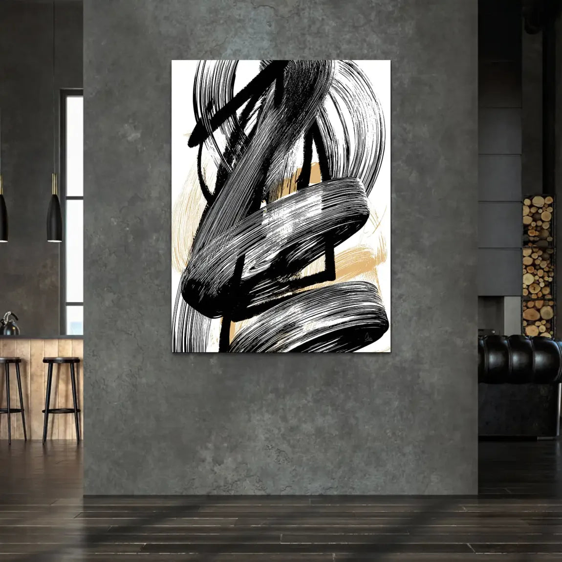 Black Motion Abstrakt Alu Dibond Bild