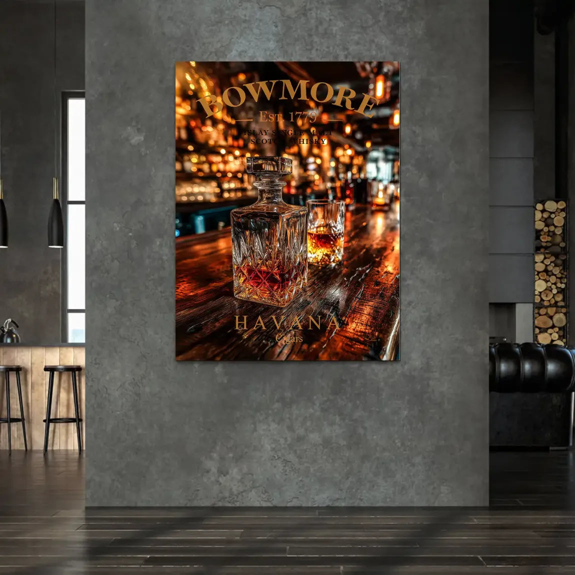 Whisky Lounge Havana Alu Dibond Bild