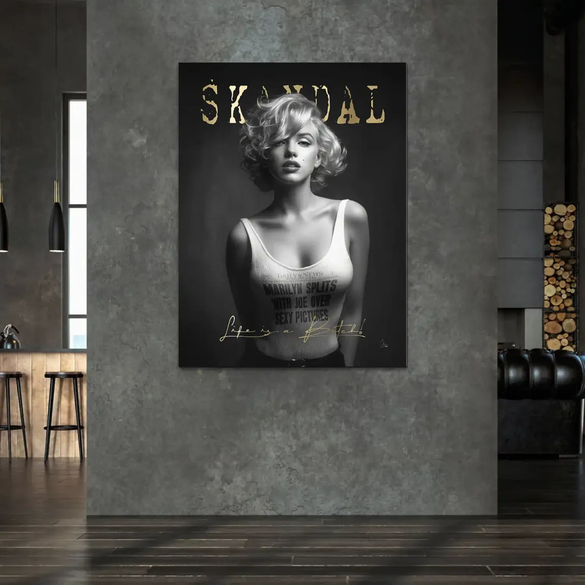 Marilyn Skandalous Glamour Blattgold Bild