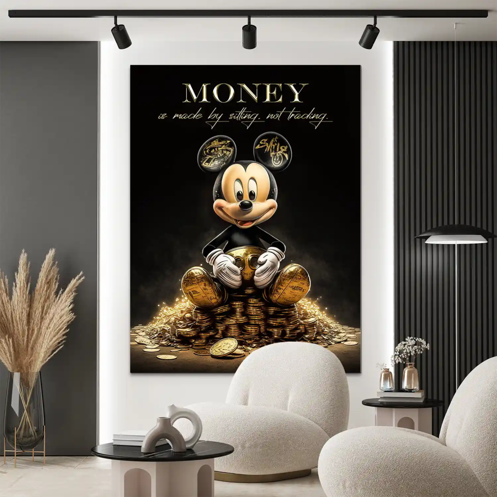 Micky Gold Motivation AluDibond Bild INGALERIE