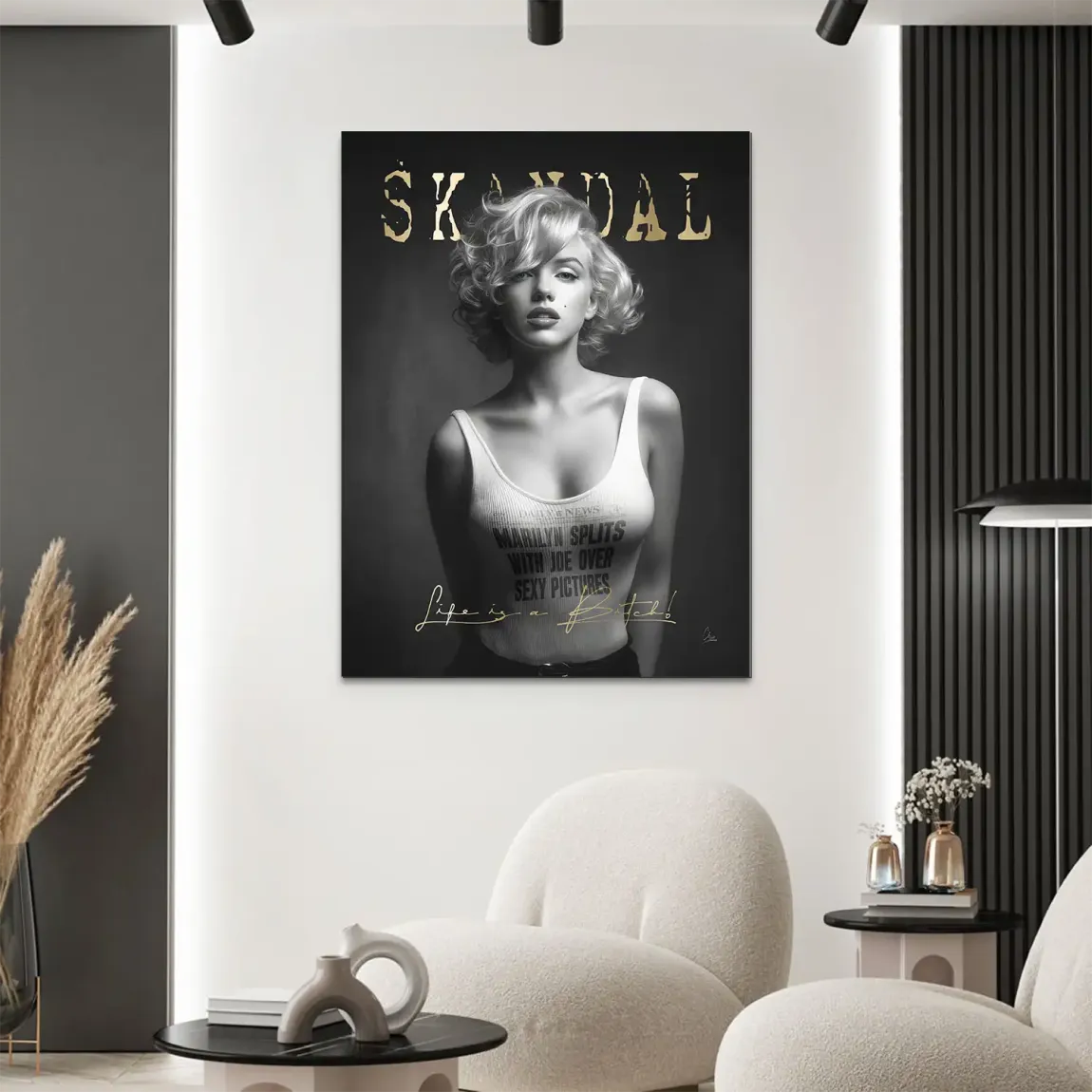 Marilyn Skandalous Glamour Blattgold Bild