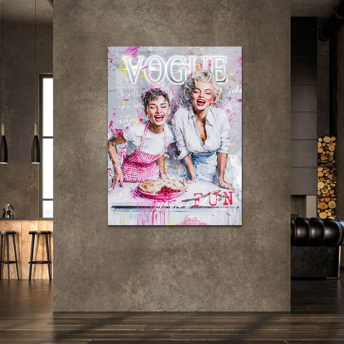 Audrey Marilyn Vogue Alu Dibond Wandbild