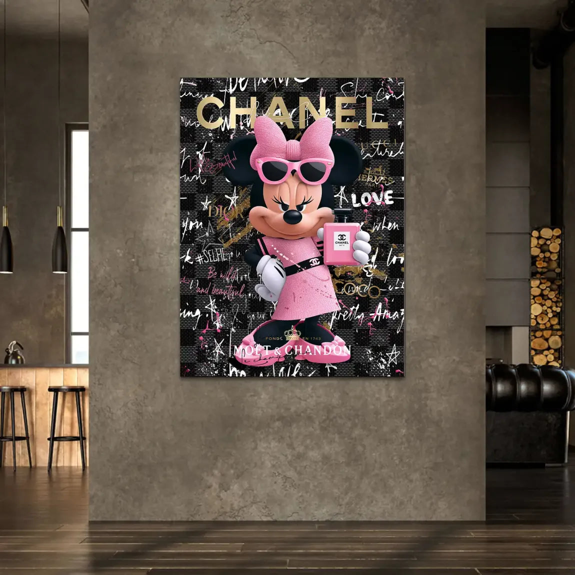 Minnie Couture Alu Dibond Wandbild