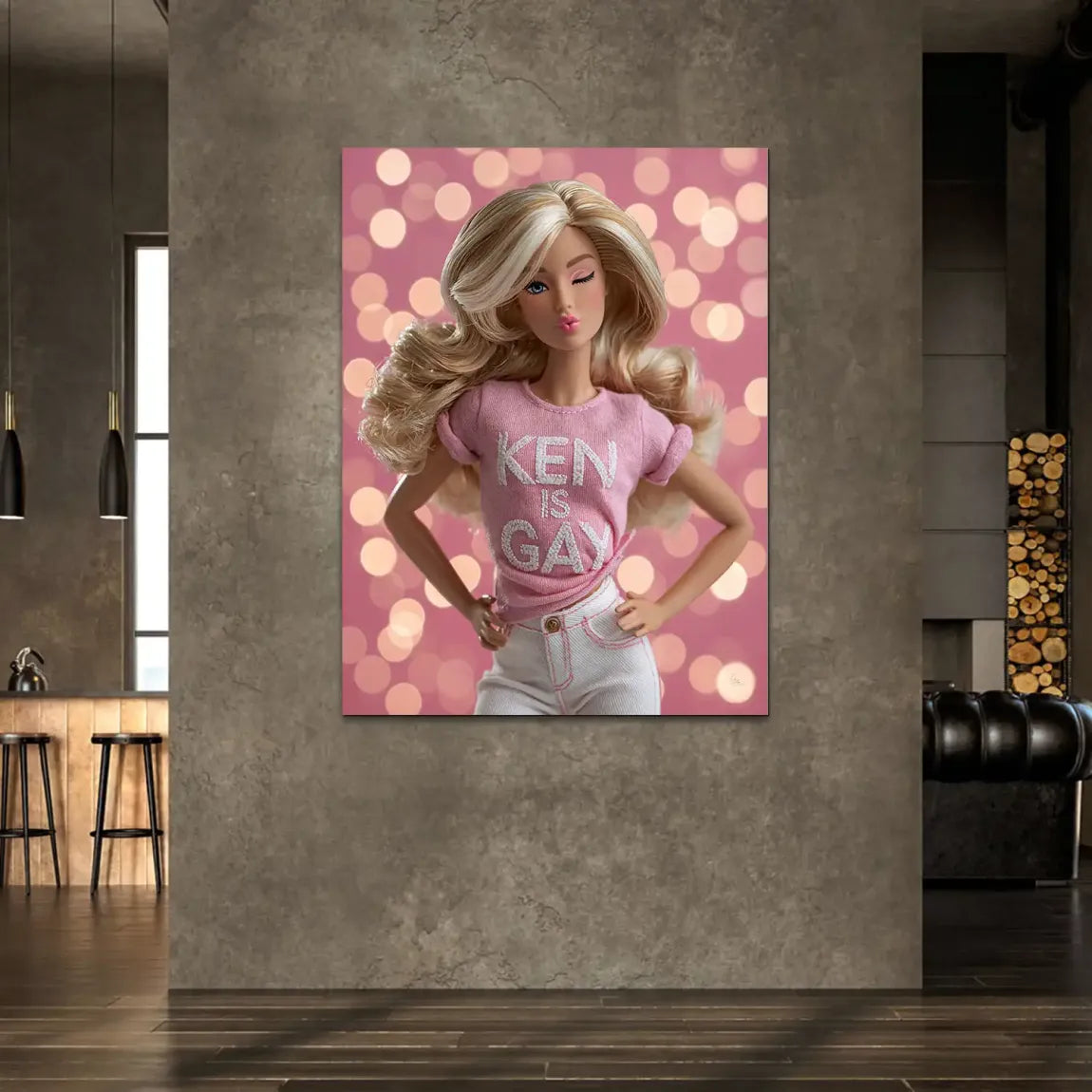 Barbie Ken is Gay Alu Dibond Wandbild