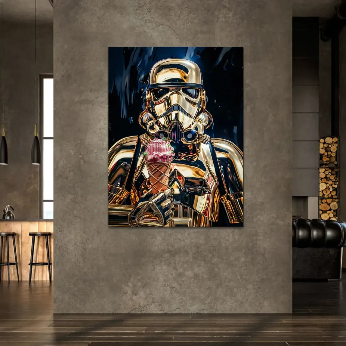 Stormtrooper Eis Alu Dibond Wandbild