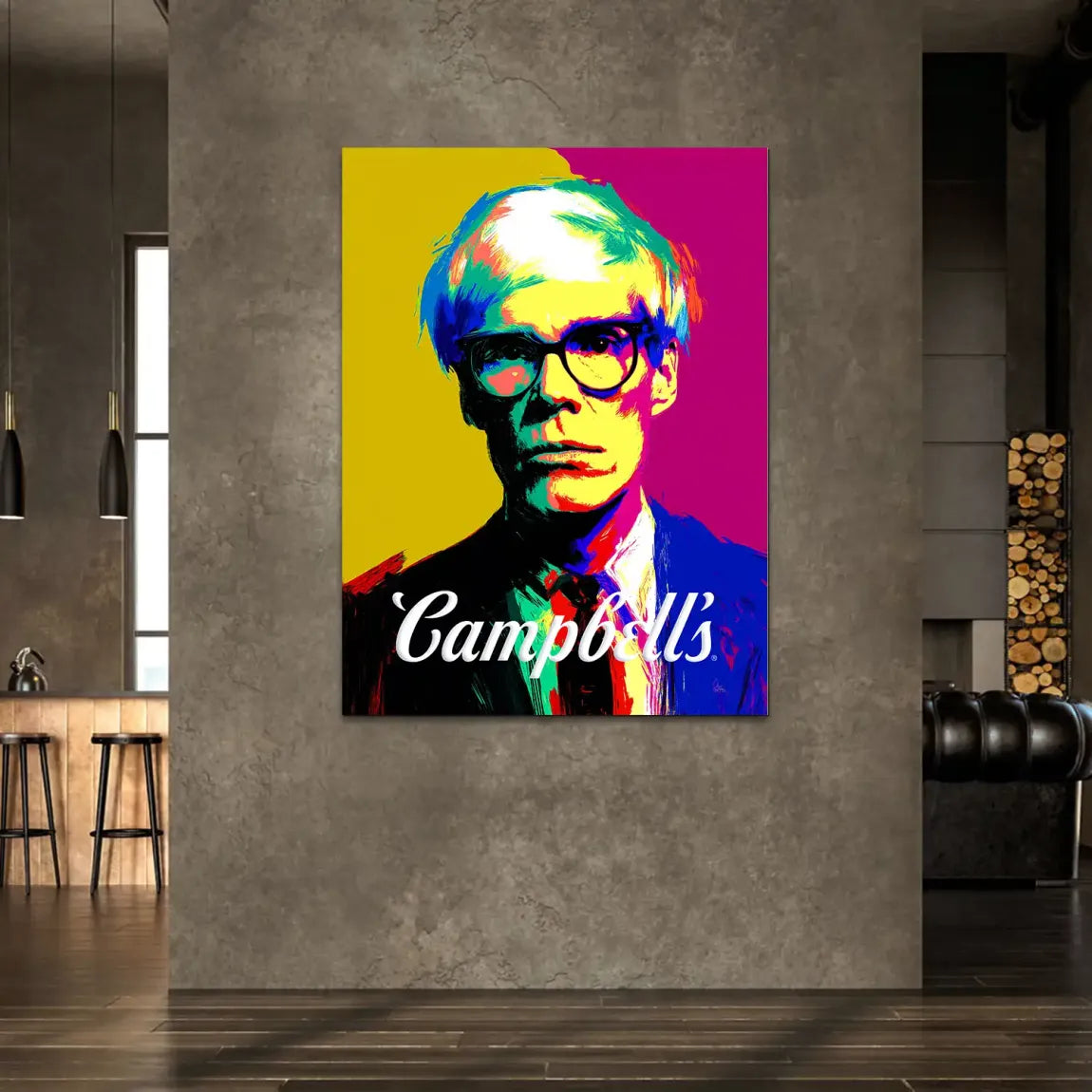 Campbell Popart Alu Dibond Wandbild