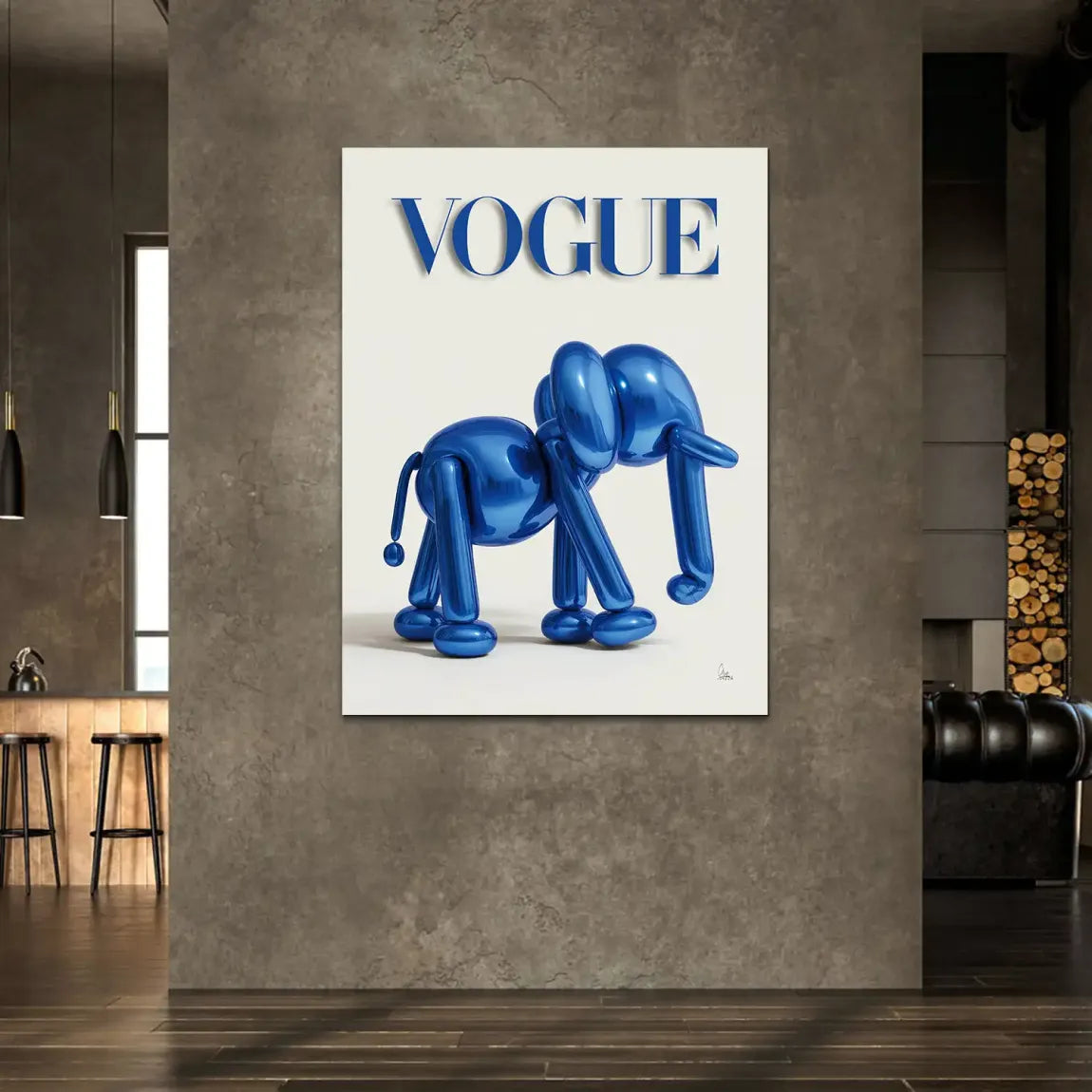 Ballon Elefant Chic Alu Dibond Wandbild