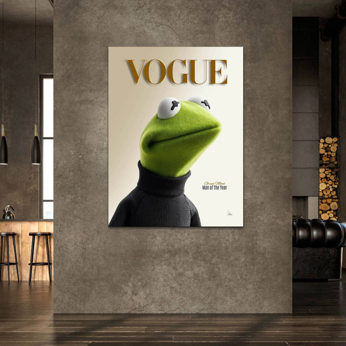 Kermit Couture Alu Dibond Wandbild