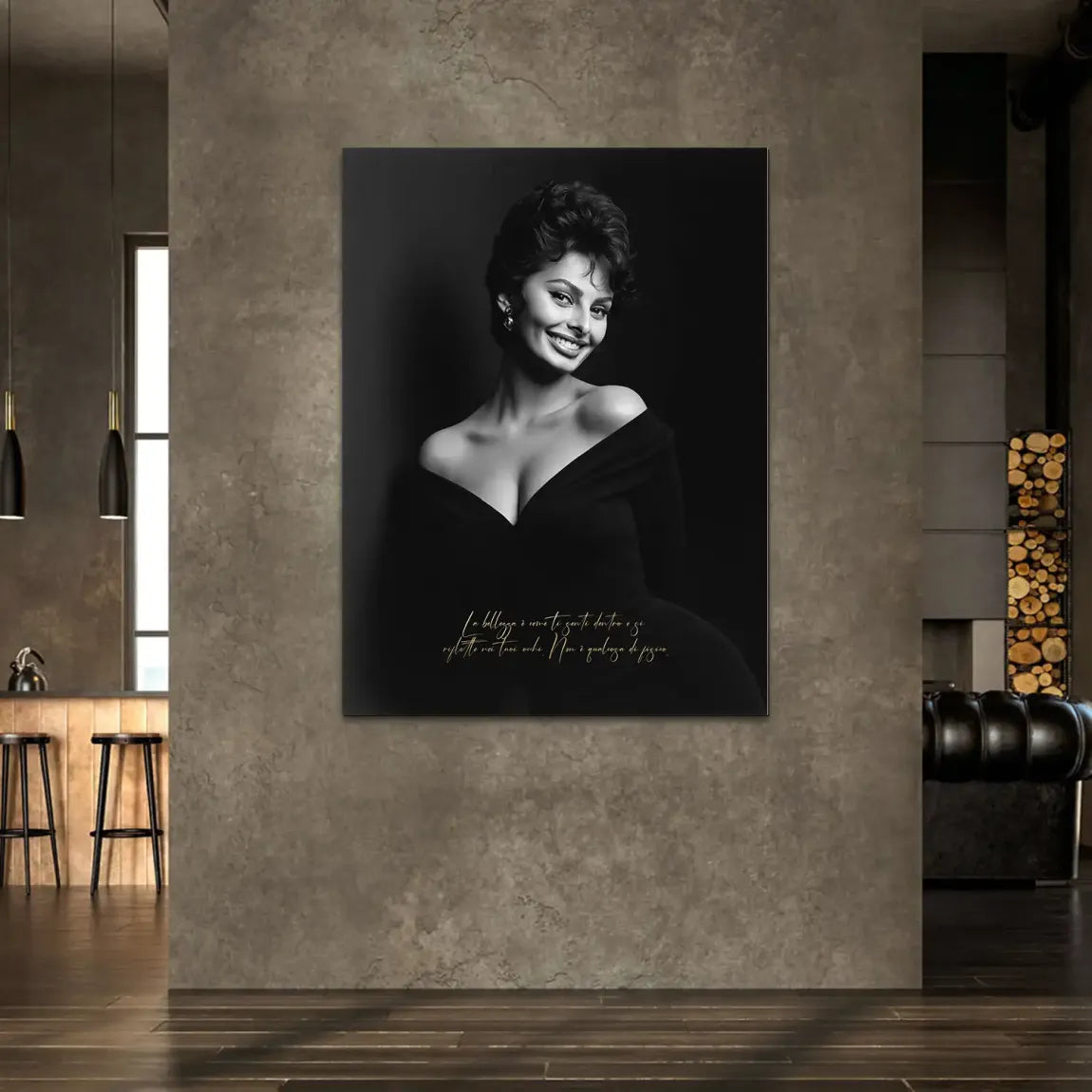 Sophia Loren Sorriso Alu Dibond Wandbild