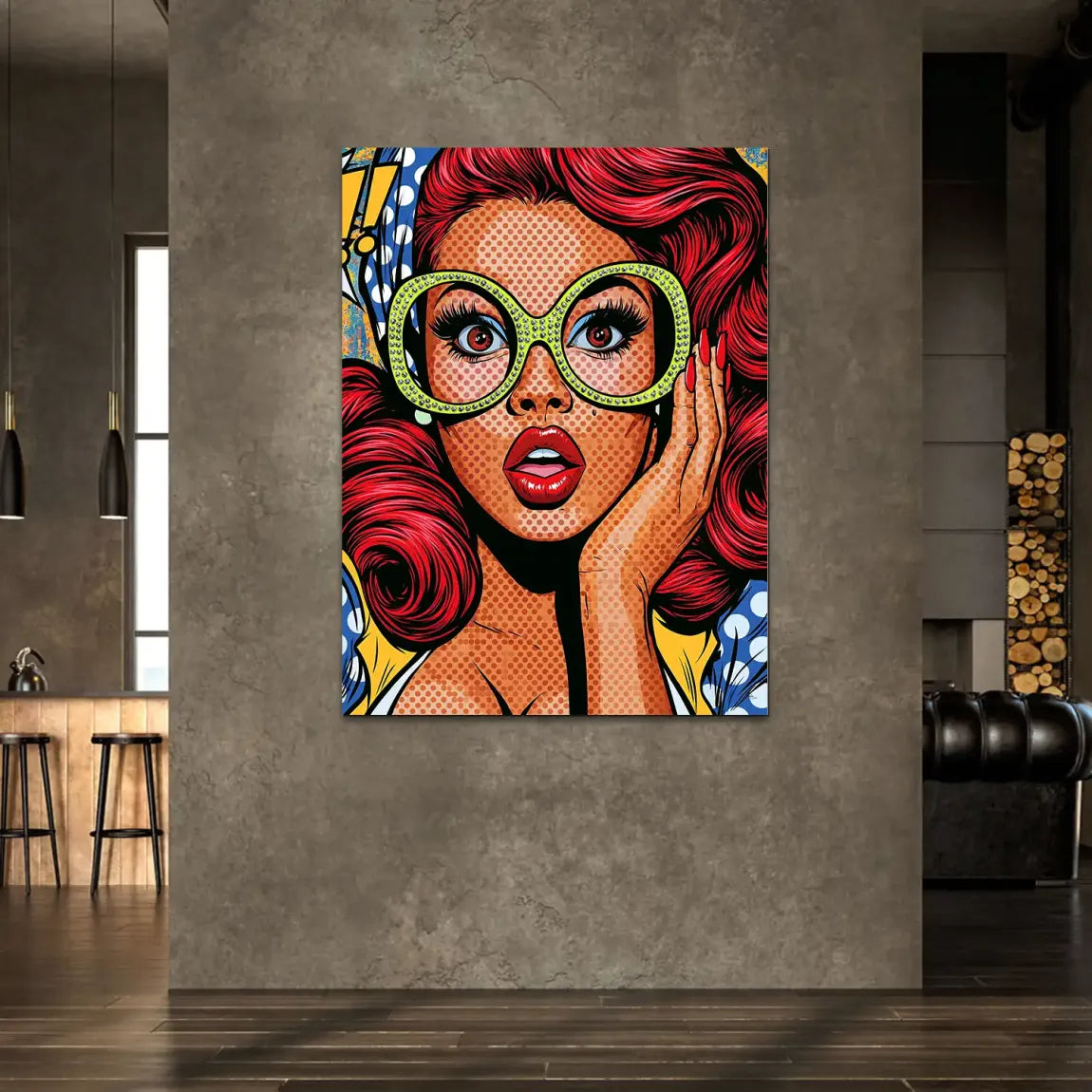 Pop Art Diva Alu Dibond Wandbild