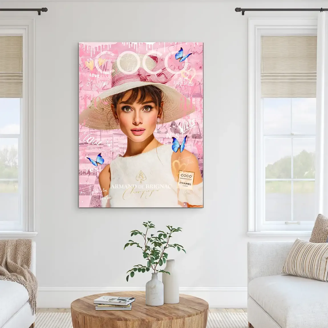 Audrey Hepburn Coco Armand Alu Dibond Bild INGALERIE