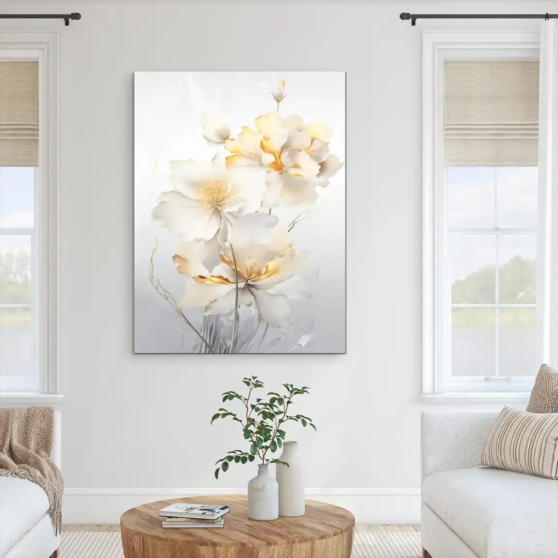 White Flower Alu Dibond Bild INGALERIE