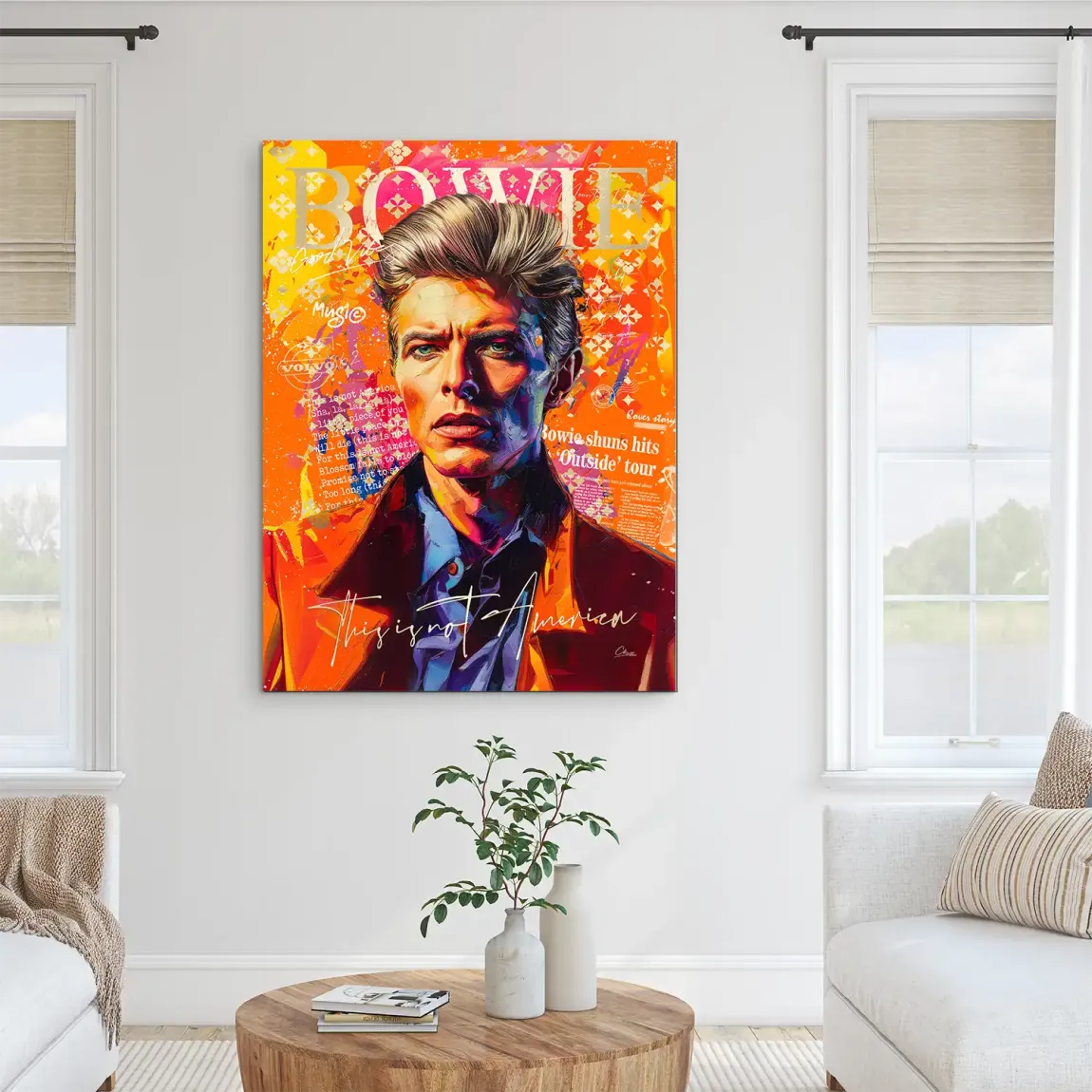 Bowie America Pop Art Alu Dibond Bild INGALERIE