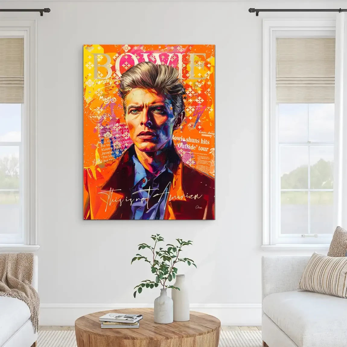 Bowie America Pop Art Alu Dibond Bild INGALERIE