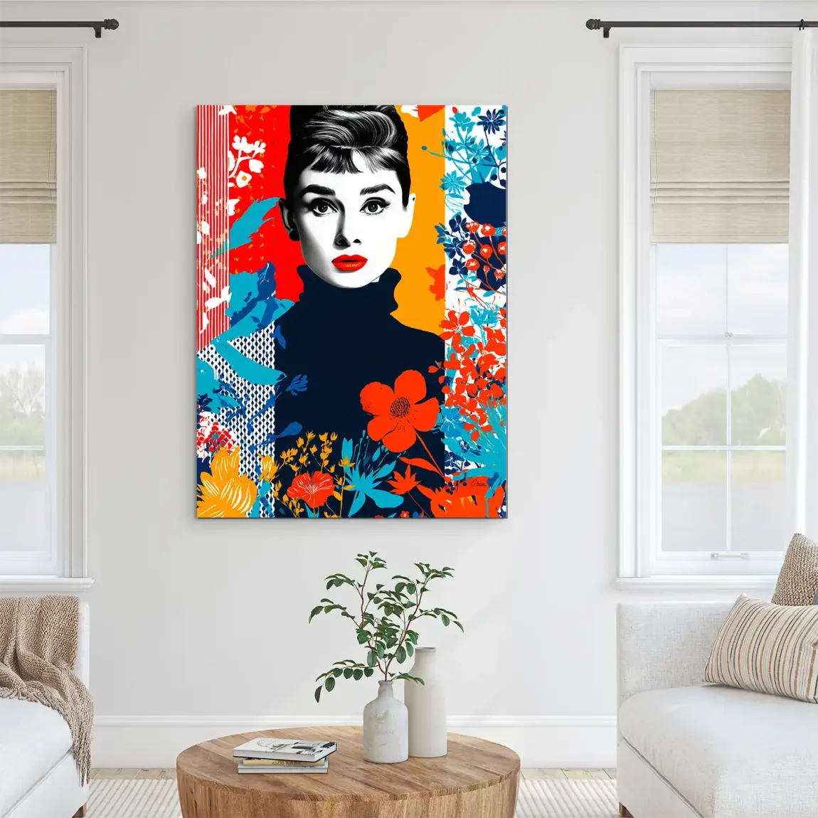 Audrey Hepburn Bloom Edition Alu Dibond Bild INGALERIE