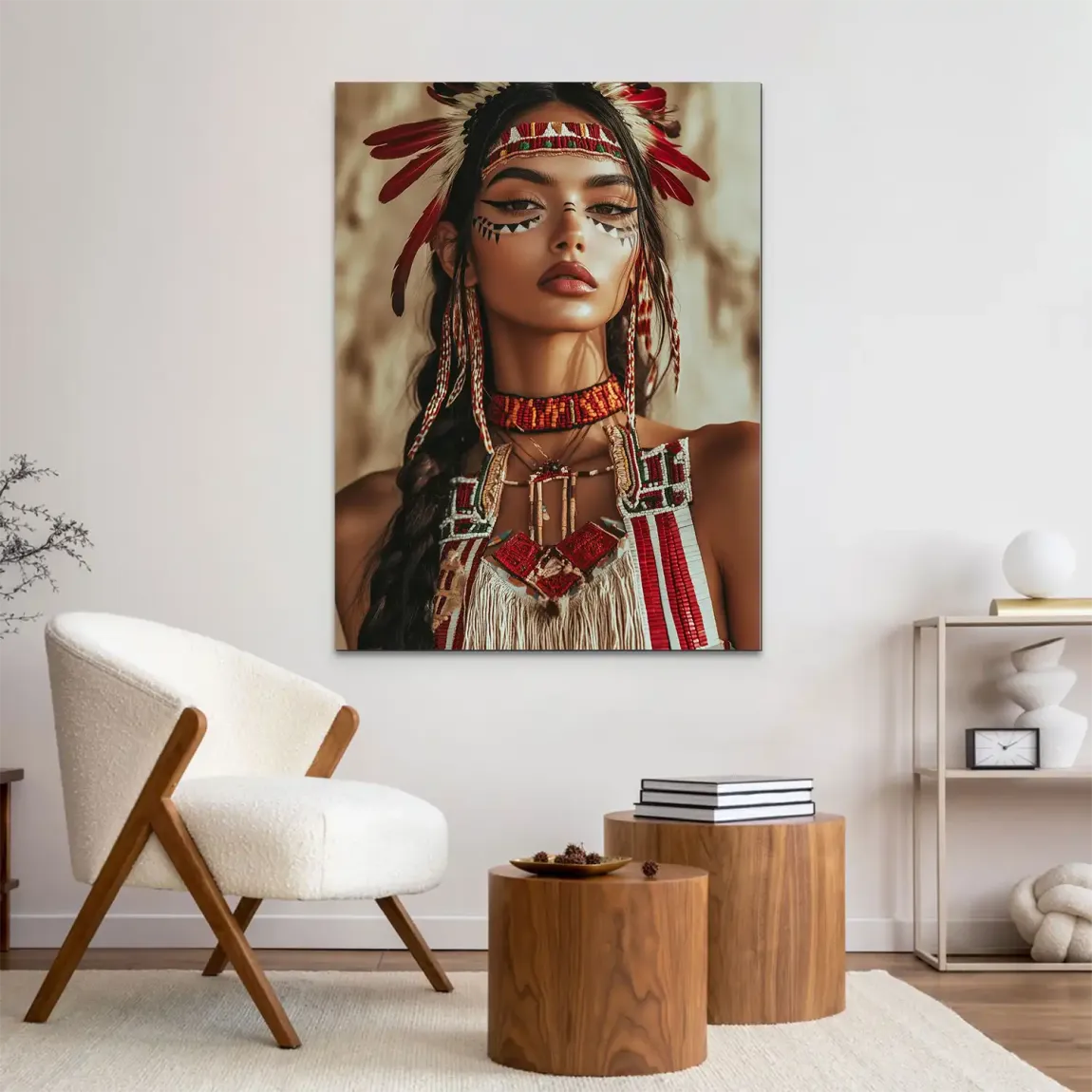 Die Indianerin Alu Dibond Wandbild