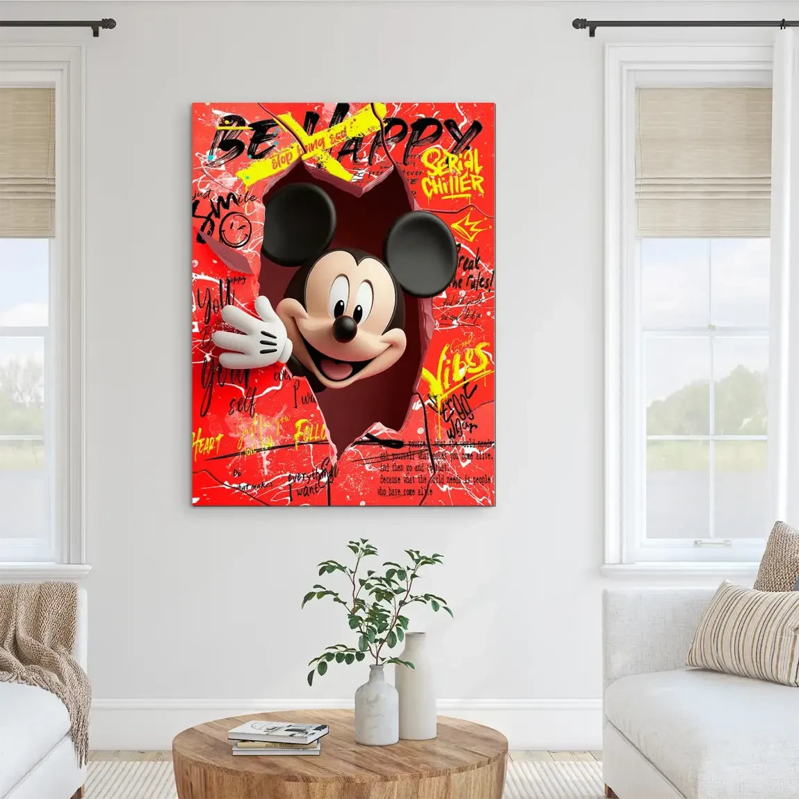 Charming Smile Micky Mouse Alu Dibond Bild INGALERIE
