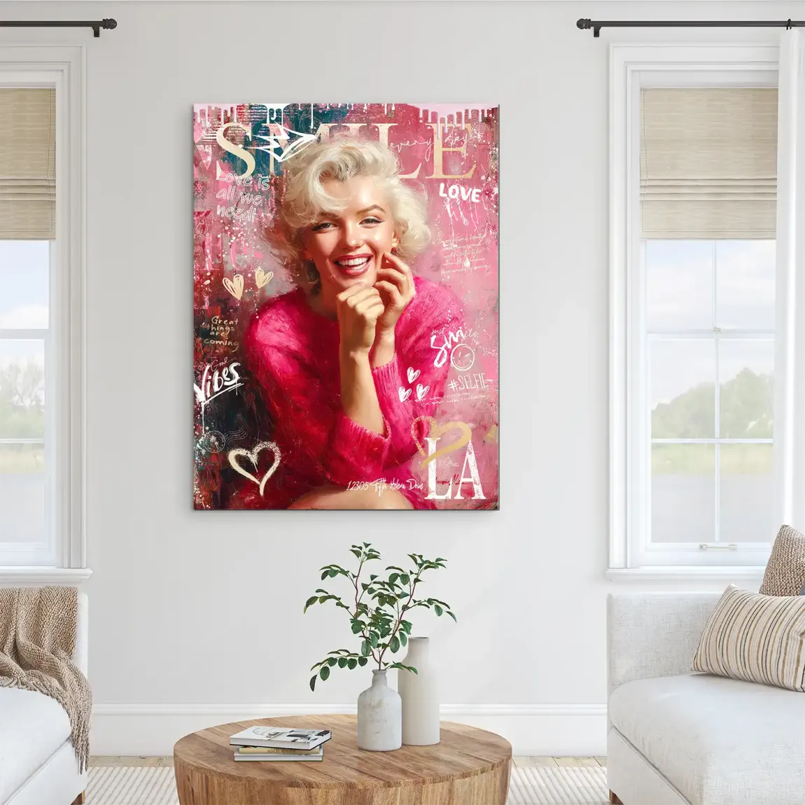 Smile in Pink Alu Dibond Bild INGALERIE