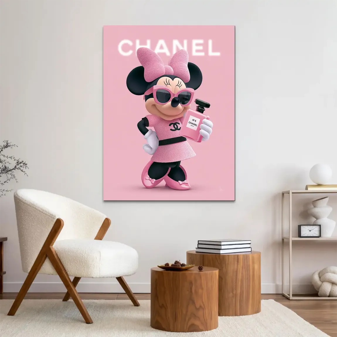 Minnie Rosé Chic Alu Dibond Wandbild