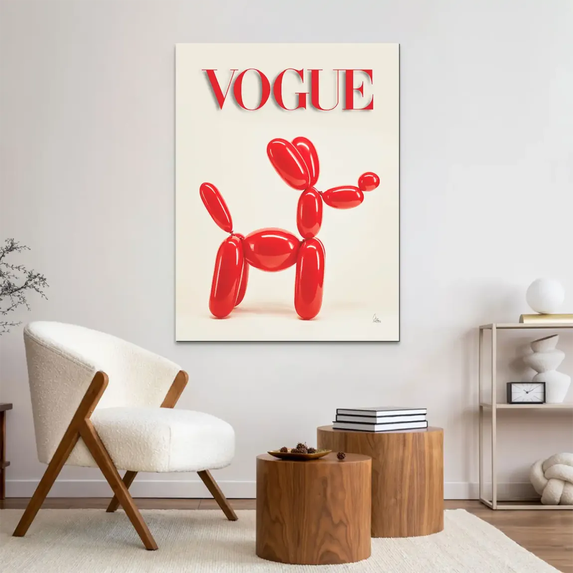 Ballonhund Couture Alu Dibond Wandbild