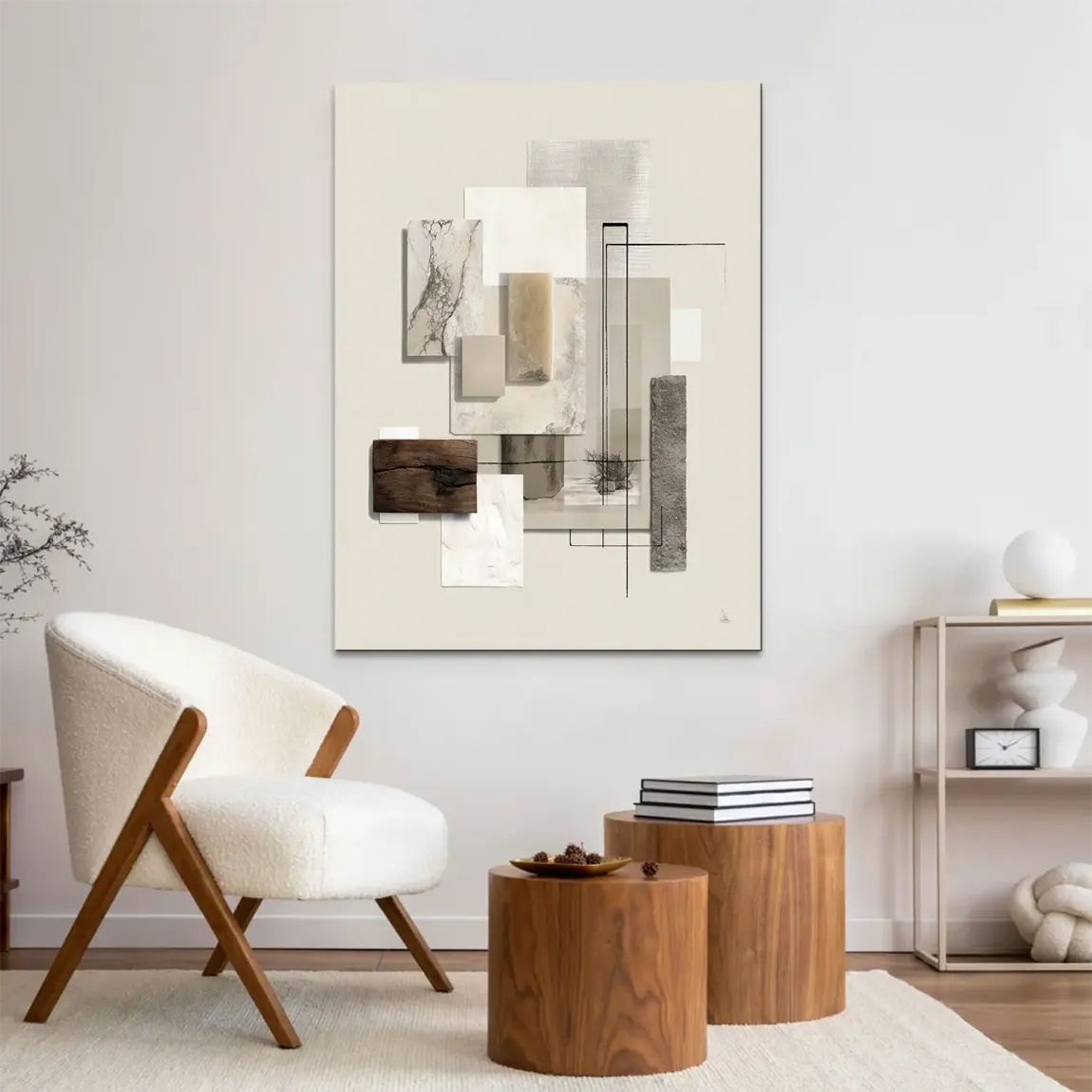 Marmor Komposition Alu Dibond Wandbild