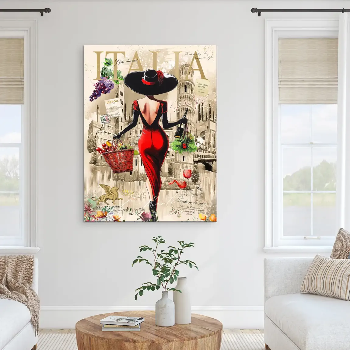 Dolce Vita Rosso Flair Alu Dibond Bild INGALERIE