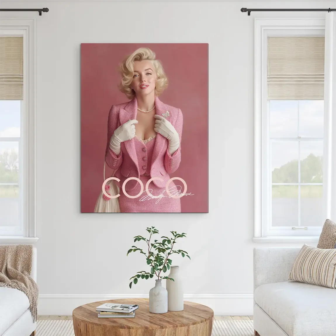 Eleganz in Rosé Monroe Alu Dibond Bild INGALERIE
