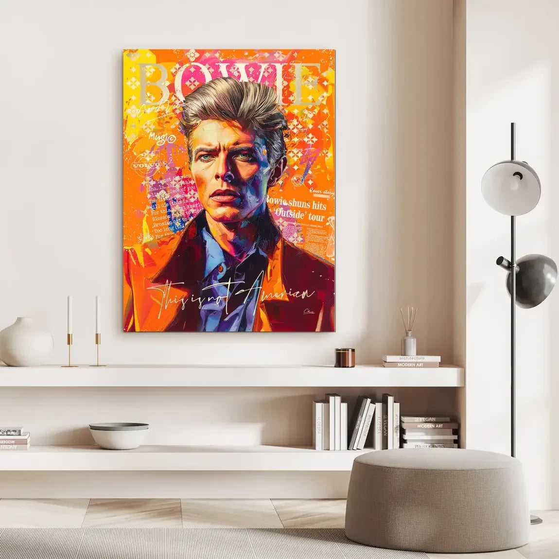 Bowie America Pop Art Alu Dibond Bild INGALERIE