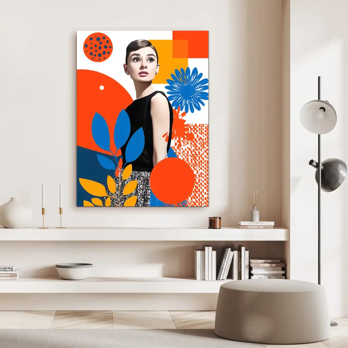 Audrey Hepburn Blooming Alu Dibond Bild INGALERIE