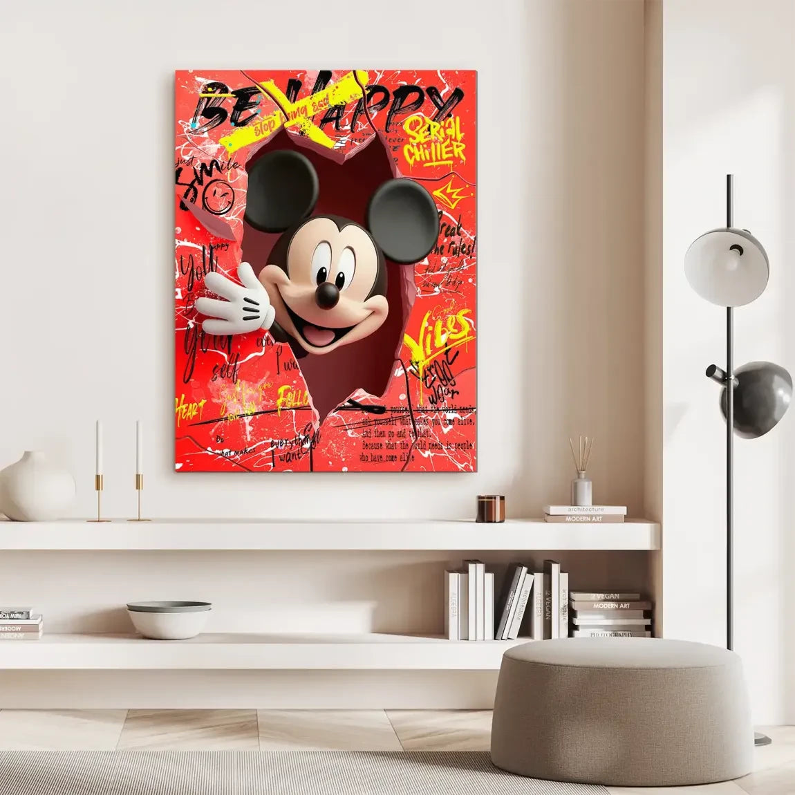 Charming Smile Micky Mouse Alu Dibond Bild INGALERIE