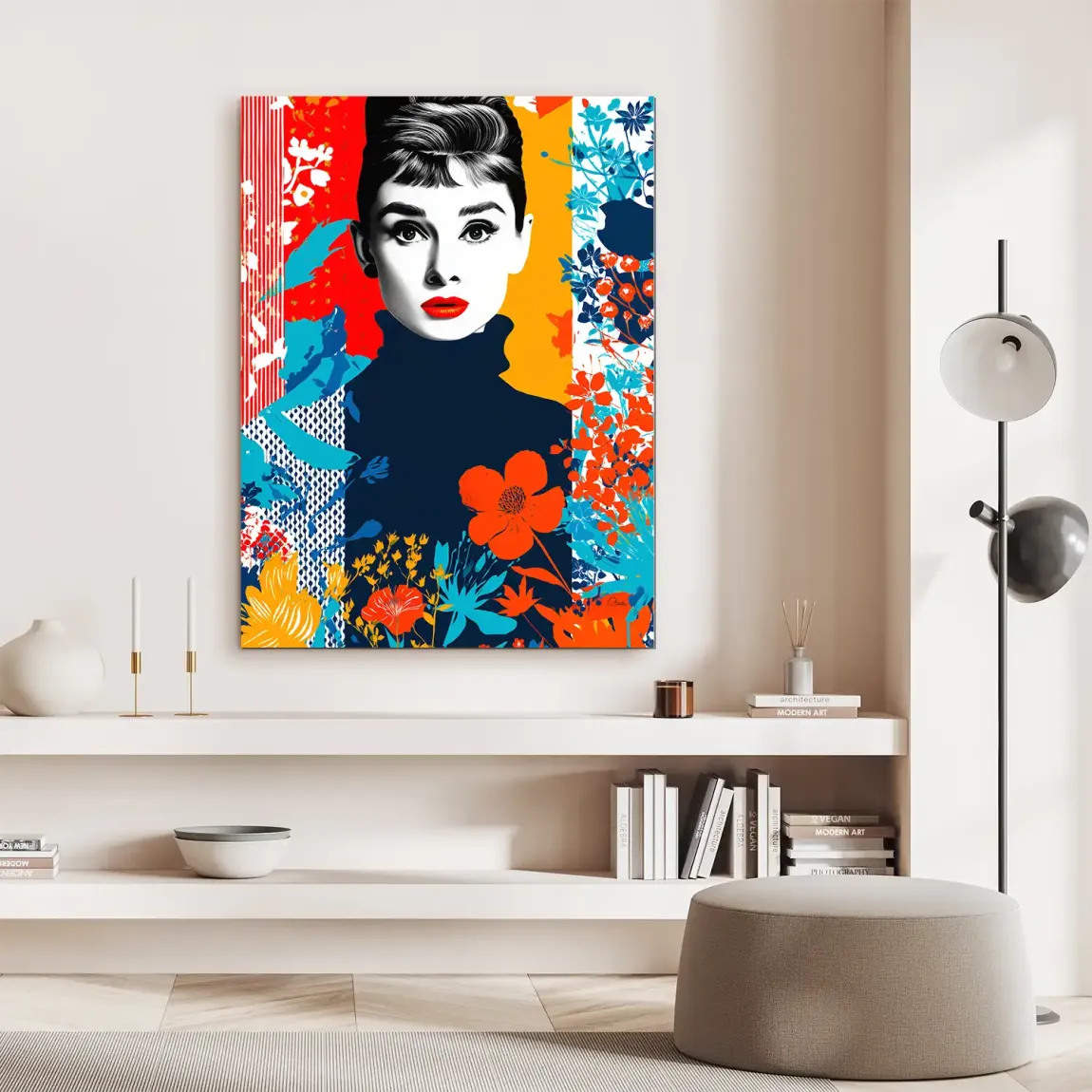 Audrey Hepburn Bloom Edition Alu Dibond Bild INGALERIE