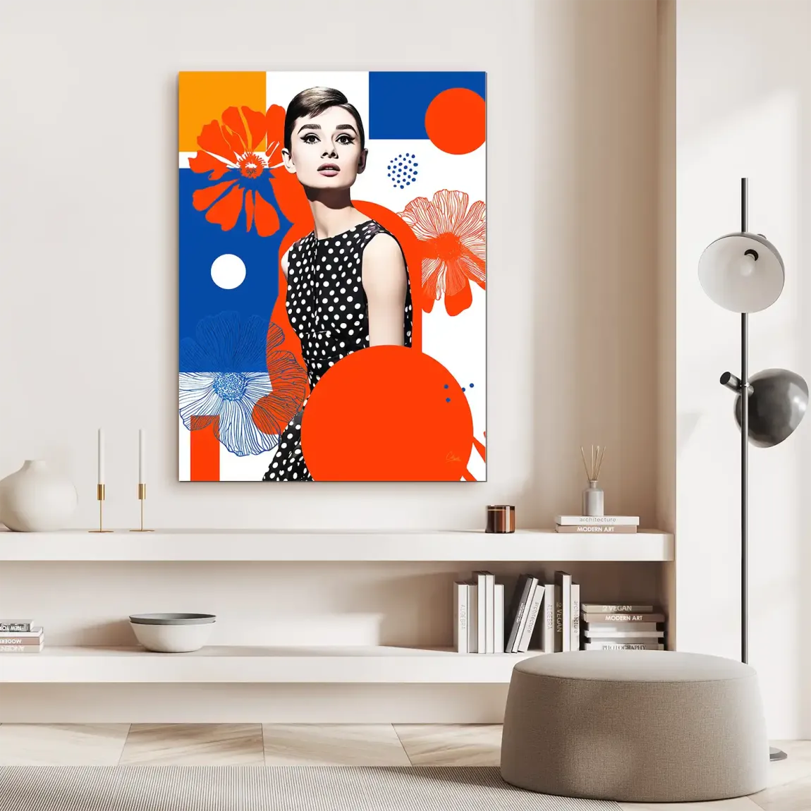 Audrey Hepburn Mod Muse Edition Alu Dibond Bild INGALERIE