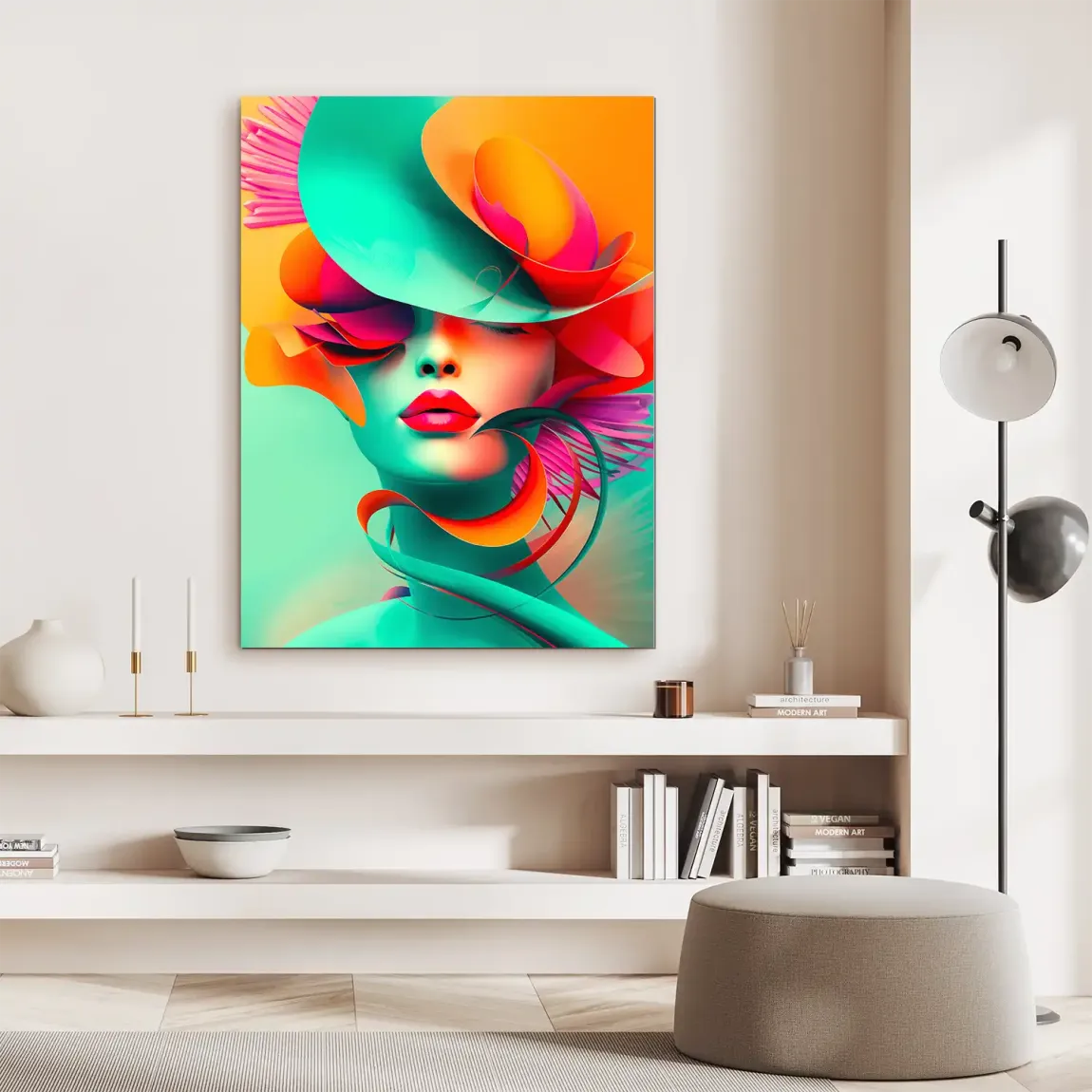 Neonpoesie der Stille Alu Dibond Bild INGALERIE